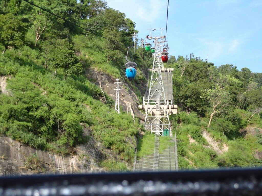a view from and of the